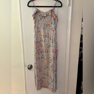 Floral Blue Maxi Dress